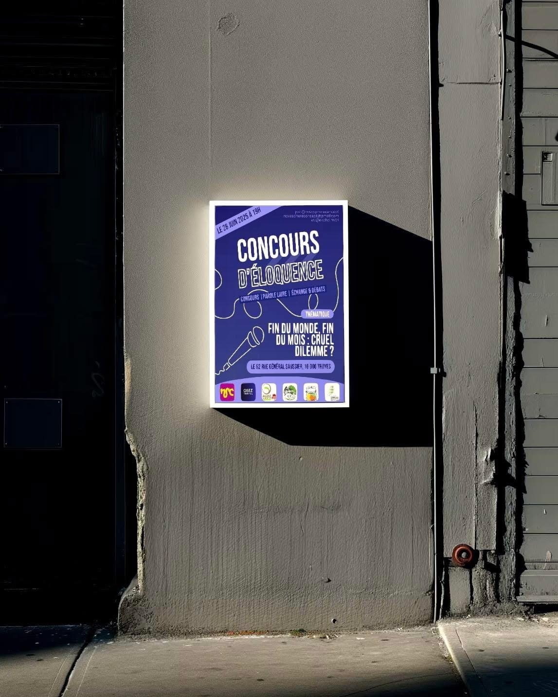 NSC - Affiche Concours d'éloquence 2025 - NovaSphere Concept