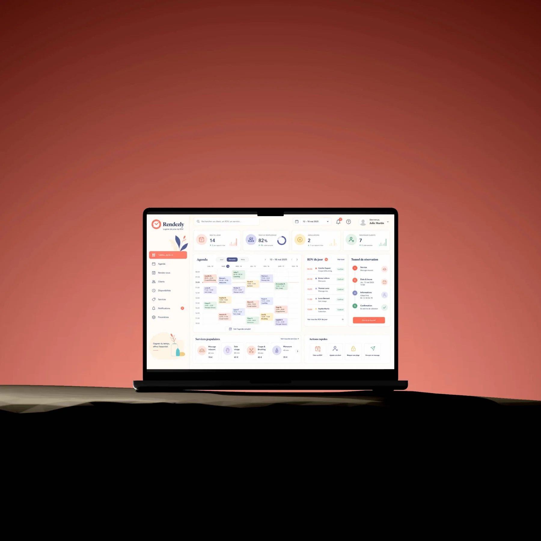 Interface de plateforme ou logiciel métier par NovaSphere Concept
