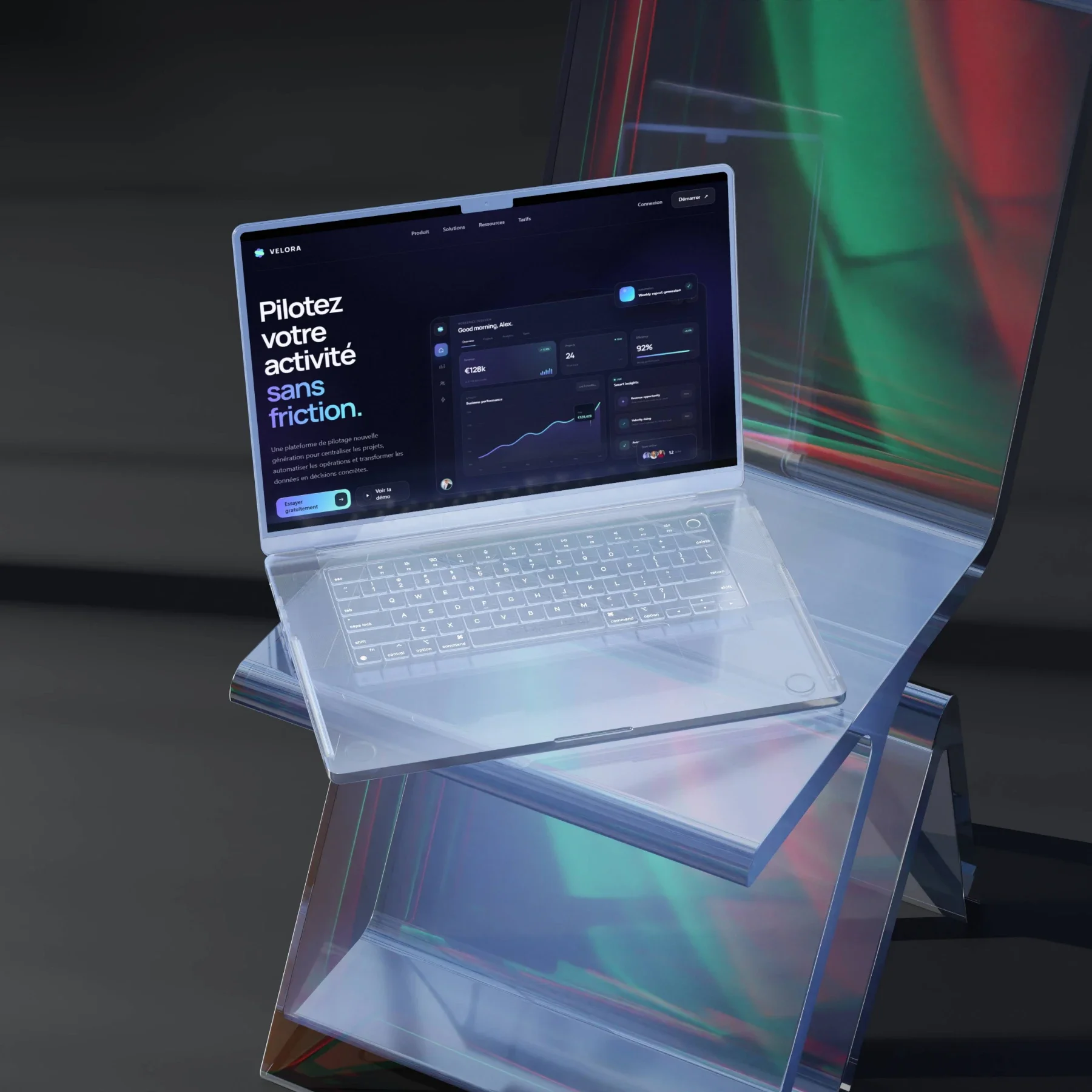 Interface de plateforme ou logiciel métier par NovaSphere Concept — Tableau de bord